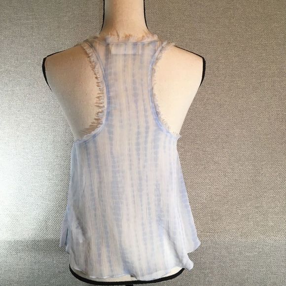 Blue Beaded Abercrombie & Fitch Sheer Top - Picture 2 of 8